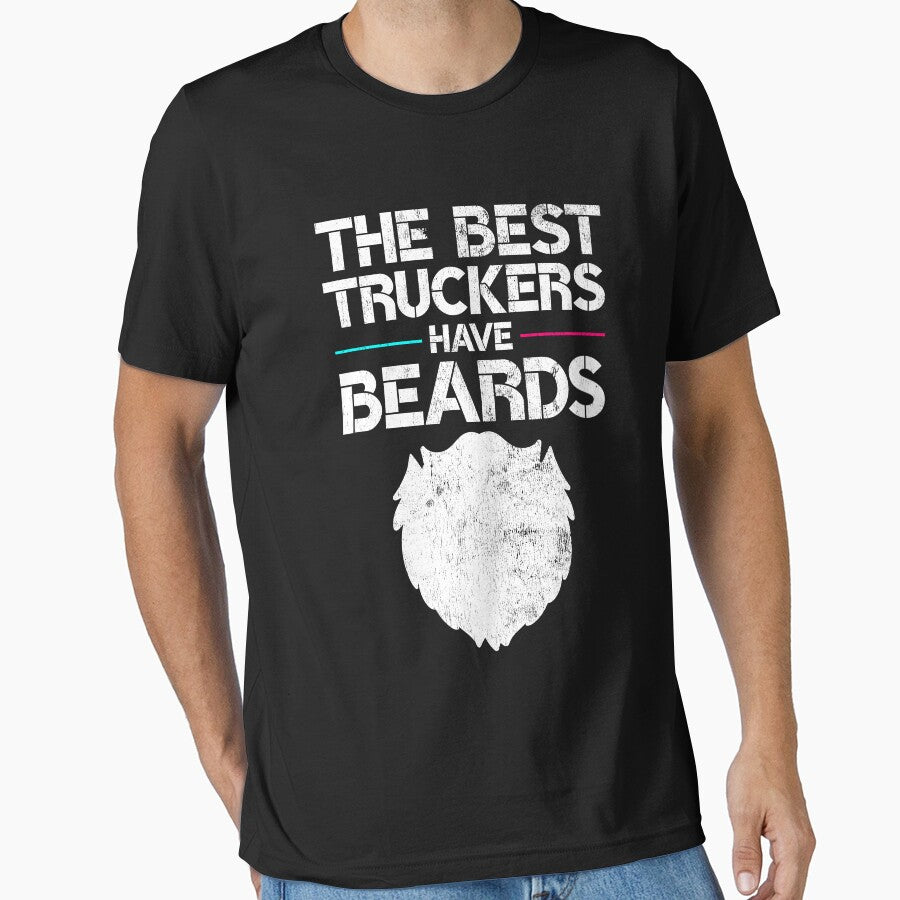 The Best Truckers Have Beards Funny Beard Lover Trucker Trucking Gag Gift by WYGSTORE