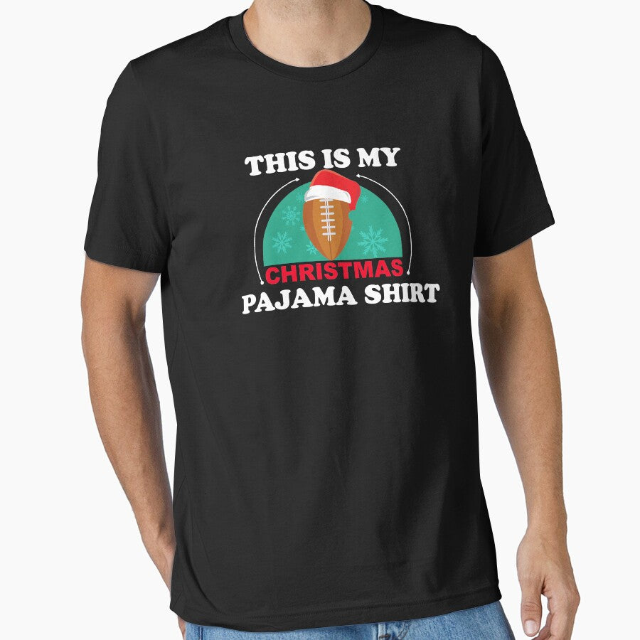This Is My Christmas Pajama Football by YoubiArt