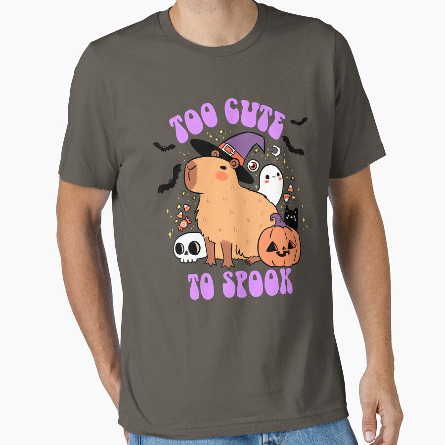 Too cute to spook Capybara Halloween by Yarafantasyart