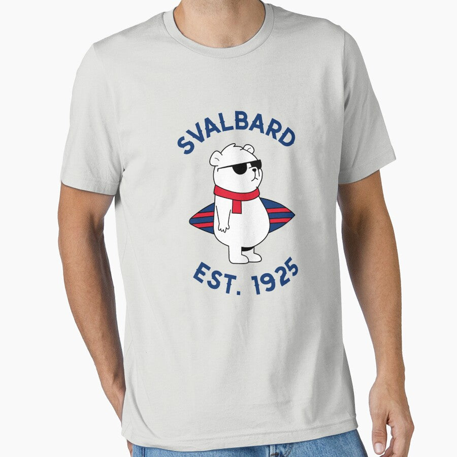 Svalbard Polar Bear in Sunglasses Holding Surf Board Streetwear by GraTEEtude Unisex