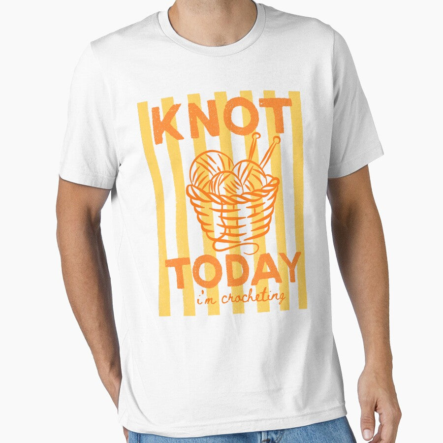 Funny Crochet Lover Retro “Not Today I’m Crocheting” Yarn Gift Design by ice-apparel