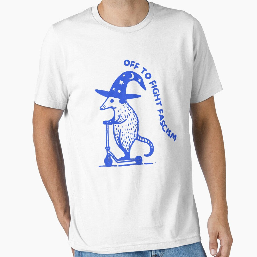 Off to Fight Fascism Opossum on a Scooter meme by RamneekFraty