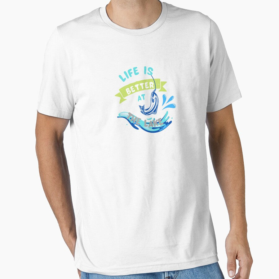 Life is better at the lake t-shirt by SheryfaEl