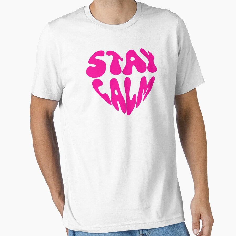 Stay Calm Groovy Typography Design | Retro 70s Aesthetic Boho Quote Art by typoinspired