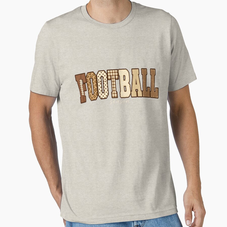 Football Season Brown Leopard Football Gingham Game Day Mama Fall by Yellowriversss