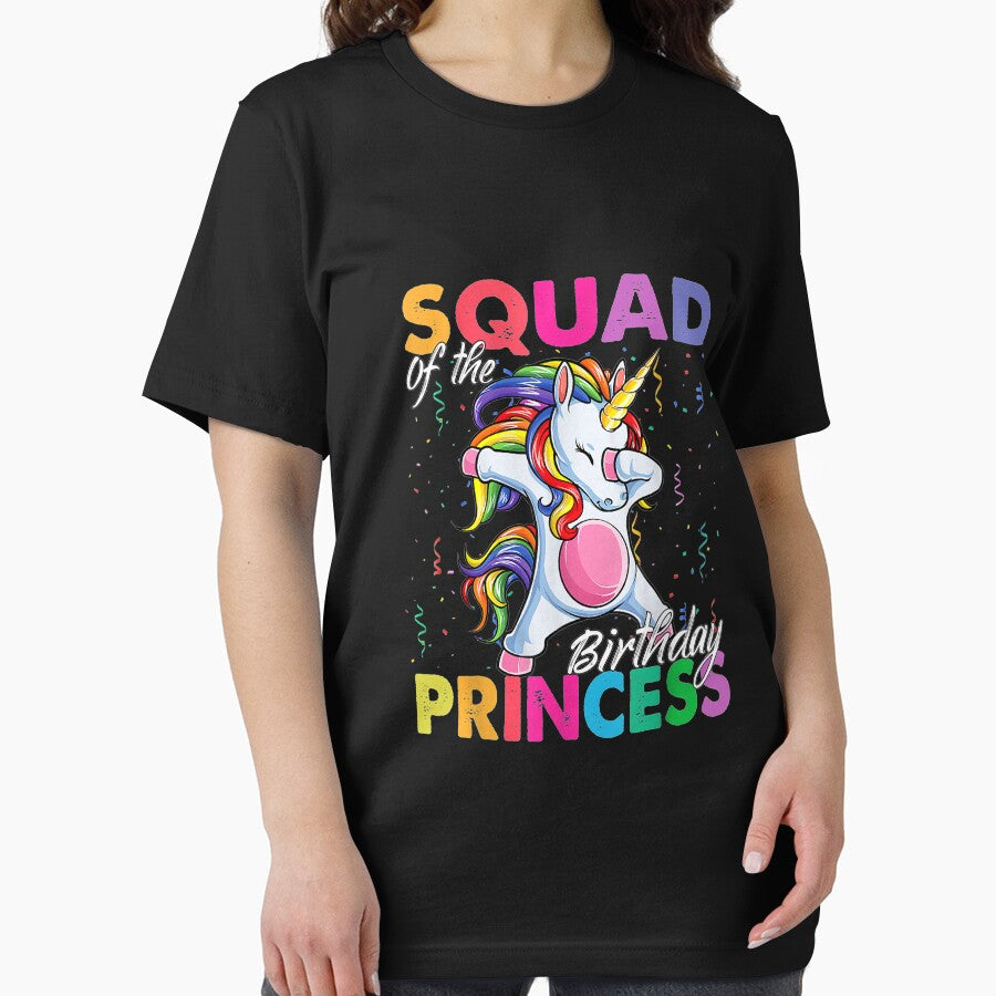 Squad of the Birthday Princess Girl Dabbing Unicorn Theme T-Shirt by Lukifo-Driven