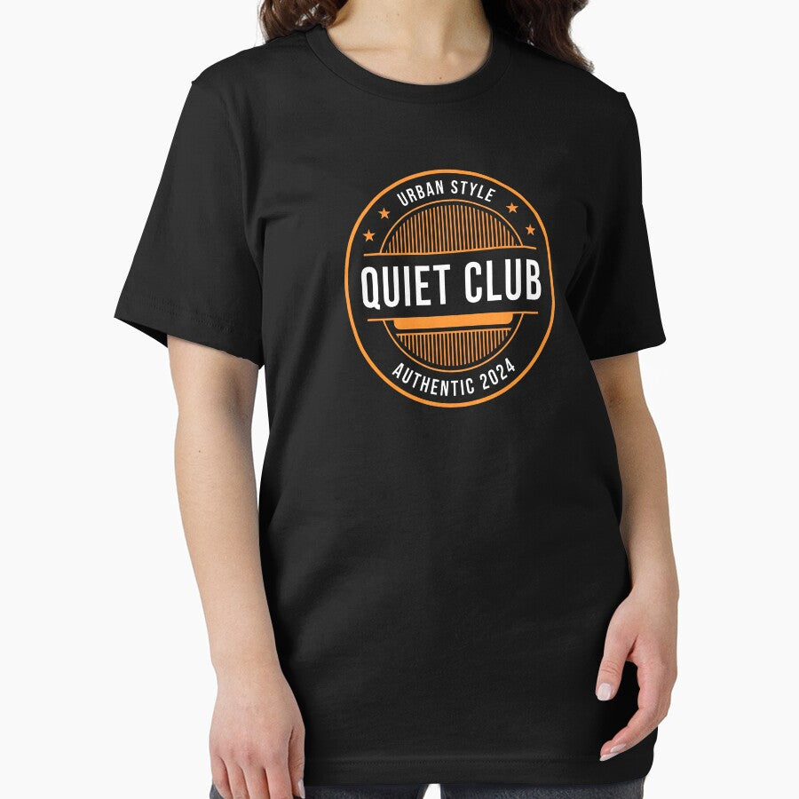 Quiet Club Urban Style Authentic Circular Badge Design by DigitalArtx-com