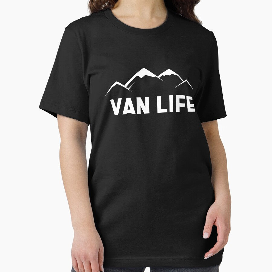 Van Life Mountain Range White Graphic by DARBOL-DESIGN