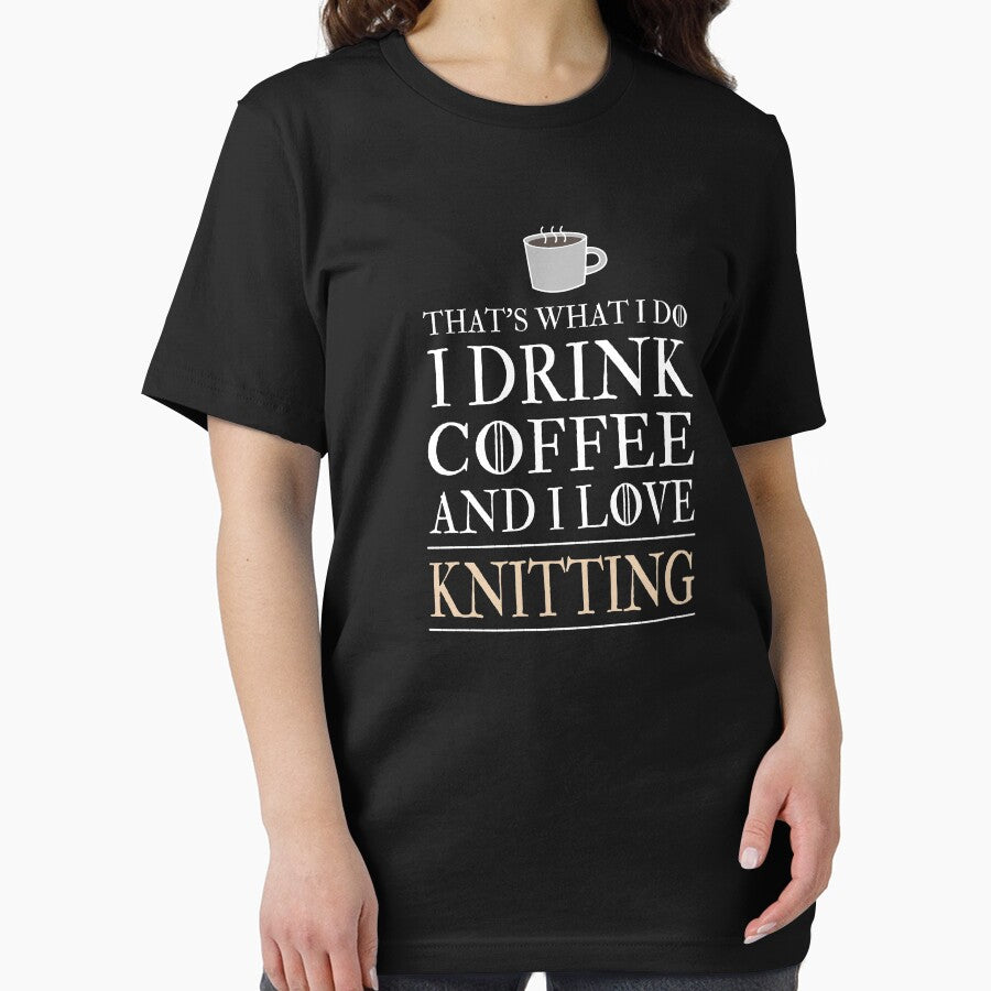 I Drink Coffee and I Love Knitting Funny For Knitters by sherogins