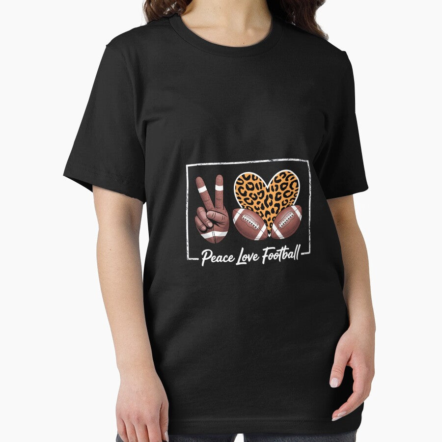 Peace Love Football Mom Game Day Sports Go Cheer Season by HardcoreTour