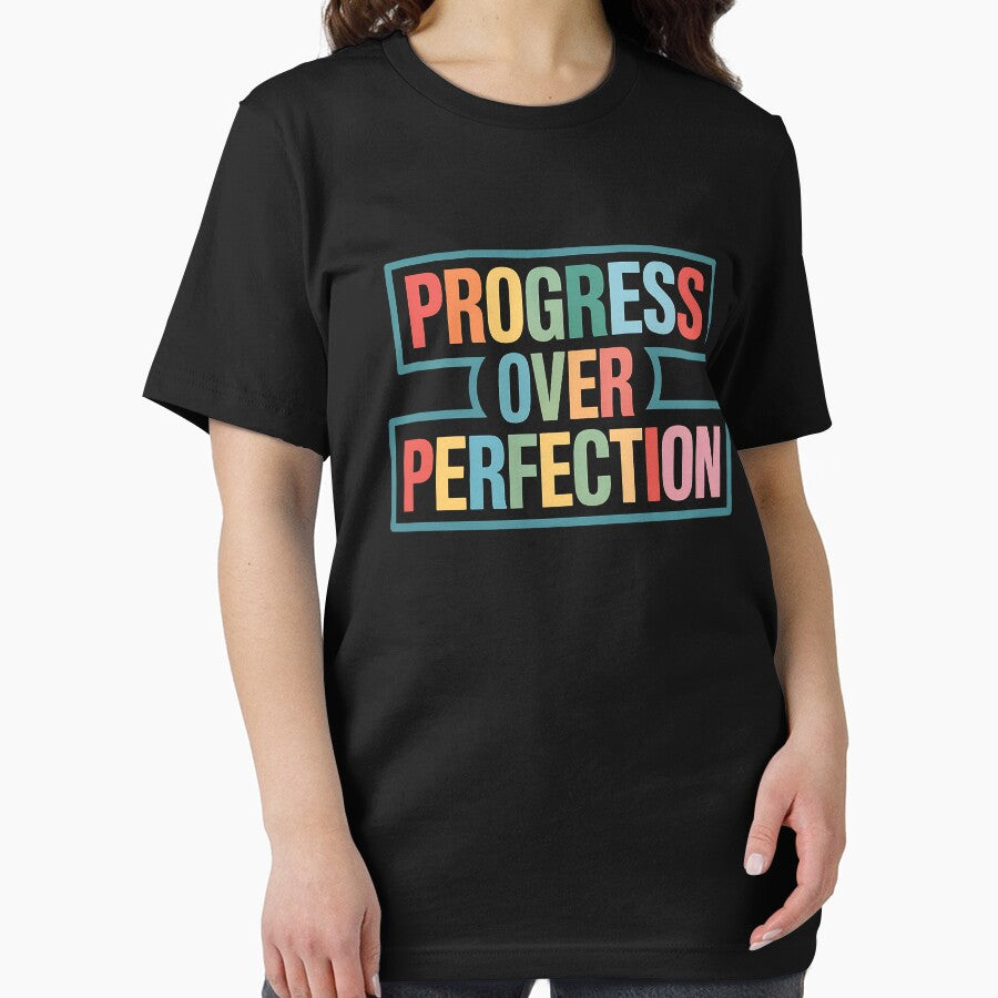 Motivational Progress Over Perfection Back To School Teacher by BakeryDozen