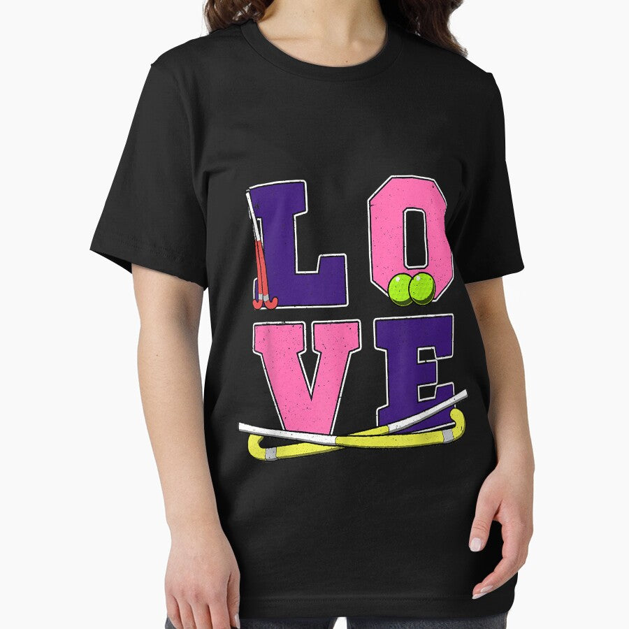 Girls Women's Love Field Hockey Art - Hockey Mom Gift by EmmaHoltere