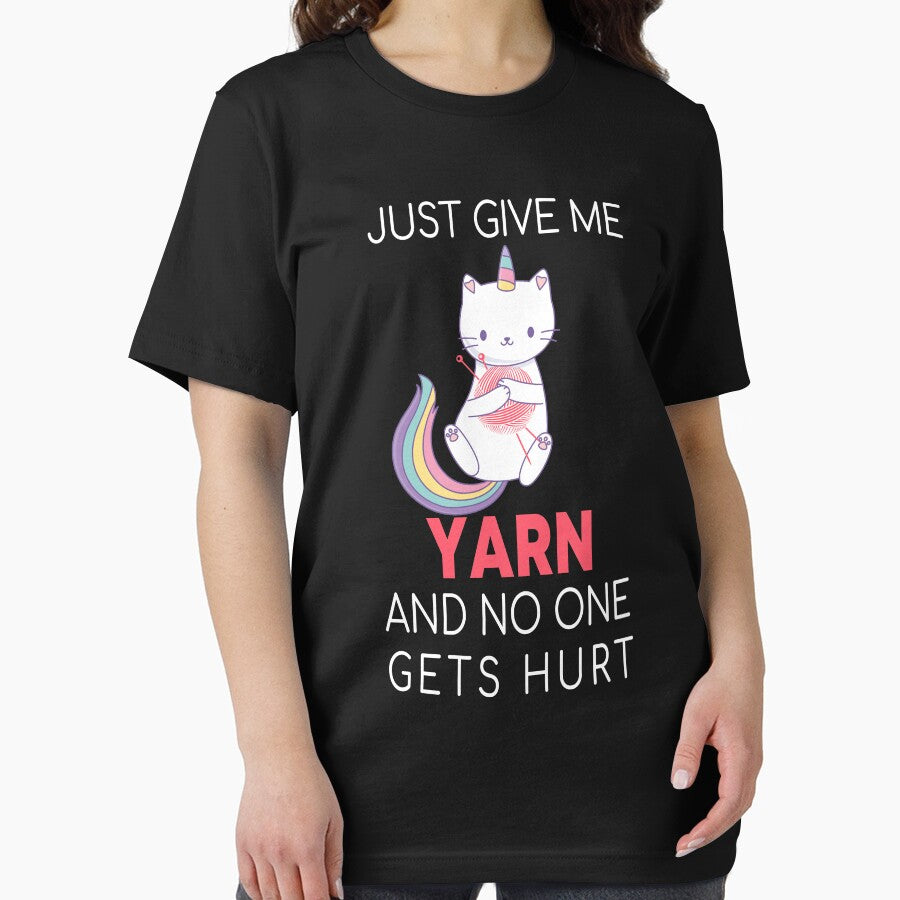 just give me yarn and no one gets hurt, Knitting Yarn Funny, for my grandmother knitting, grandma birthday by Shozon