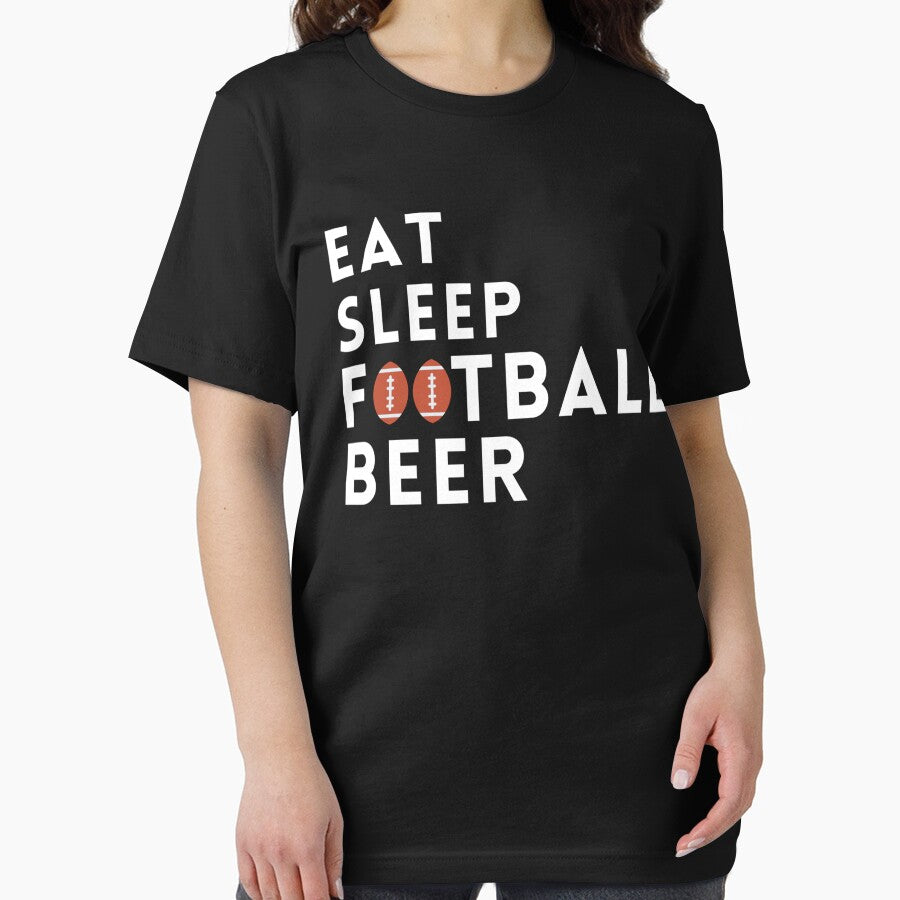 eat sleep football great gift for football and beer lover by salahnewdesign
