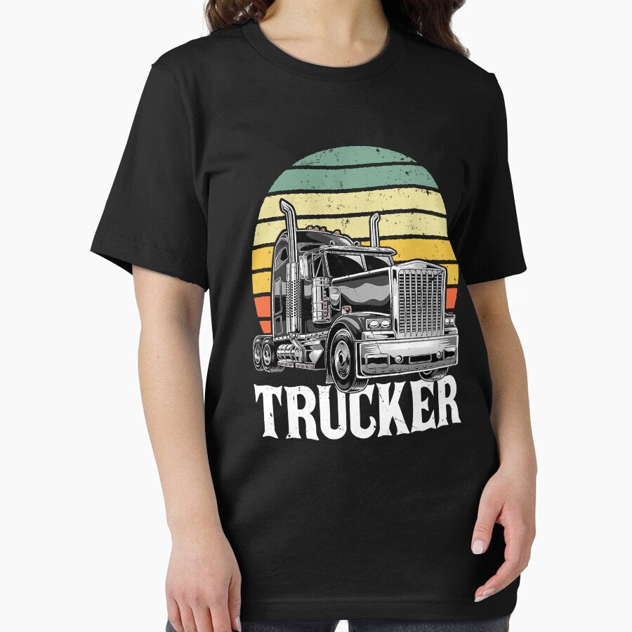 Vintage Trucker Big Rig Semi Trailer Truck Driver Gift by GardNewerd