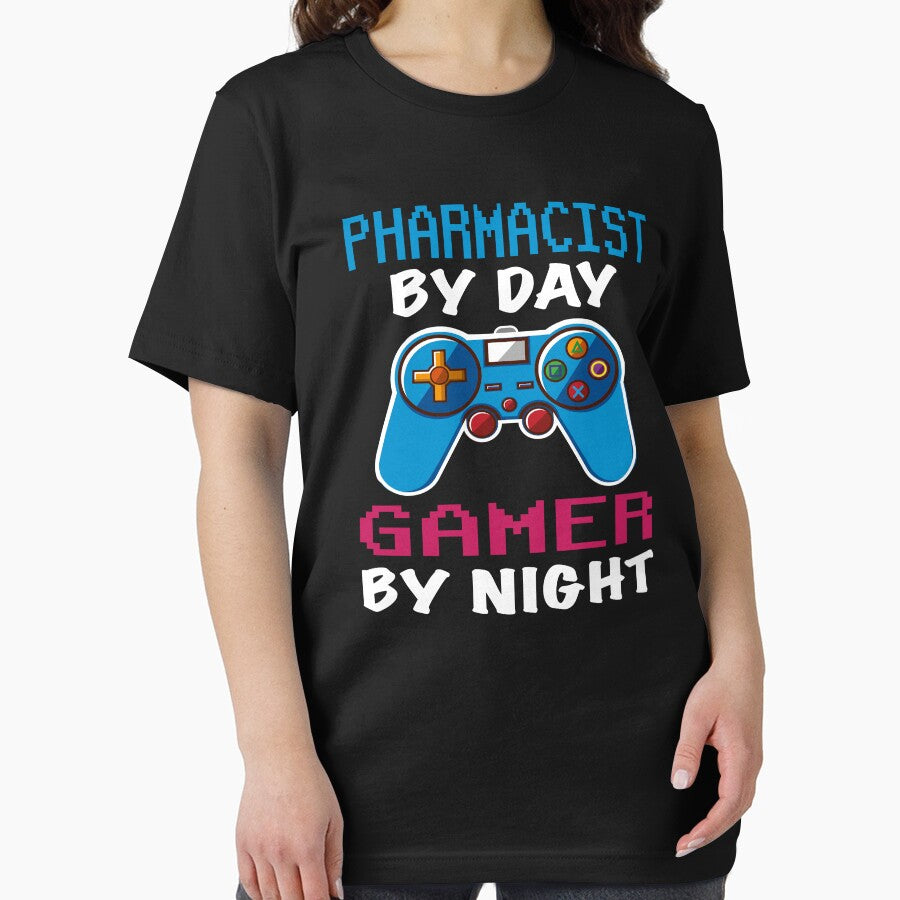 pharmacist By Day Gamer By Night shirt, Funny pharmacist Gamer Birthday Gift, pharmacist Dad Husband Boyfriend Video games Lovers Christmas Gift by xlnv