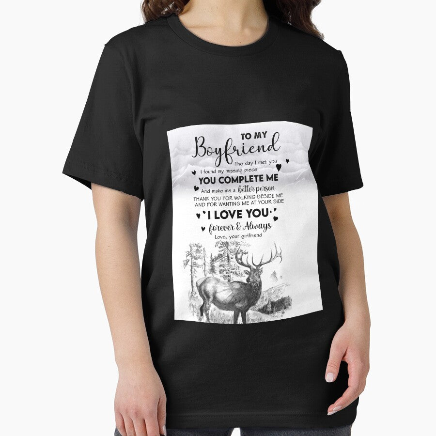 Sketch Deer Couple Love To My Boyfriend I Love You Classic by CindyHagen