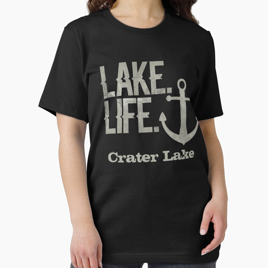Crater Lake Oregon Lake Life Nautical Themed with Anchor by TeagoShirts