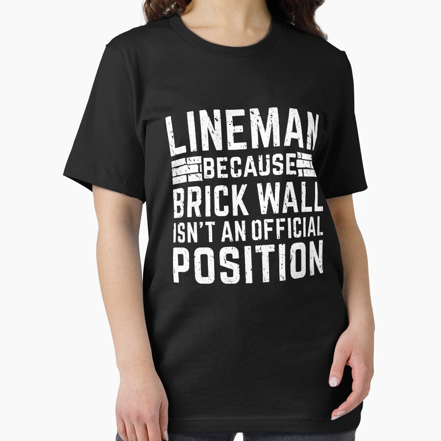 Lineman Because Brick Wall Isn't A Position Football Player Gift by DamnGoodDesign