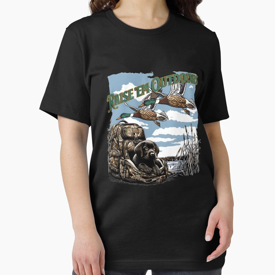 Funny Duck Hunting Raise 'Em Outdoors by Ariana De Amicis