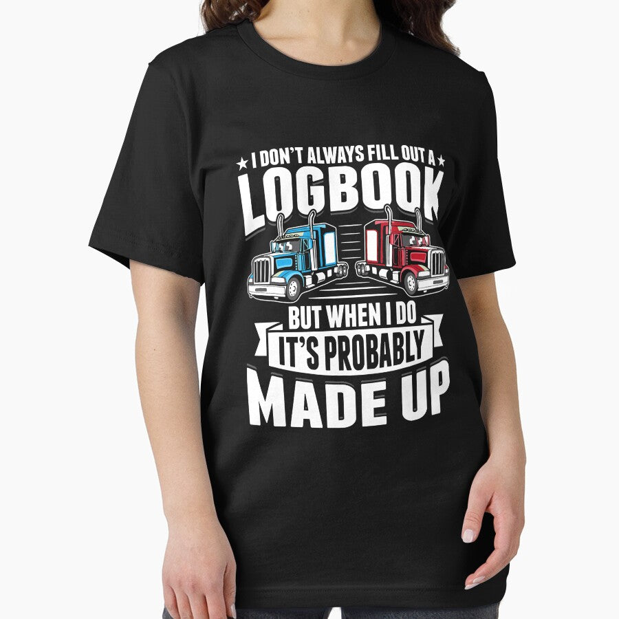 Funny Trucker Logbook Truck Driving Tractor Trailer by GardNewerd