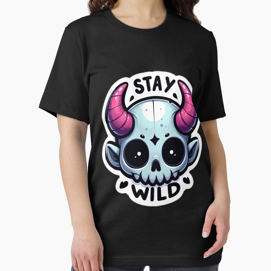 Alien Wildness: Cute  Horned Alien Skull says: Stay Wild by MrDarkRealm