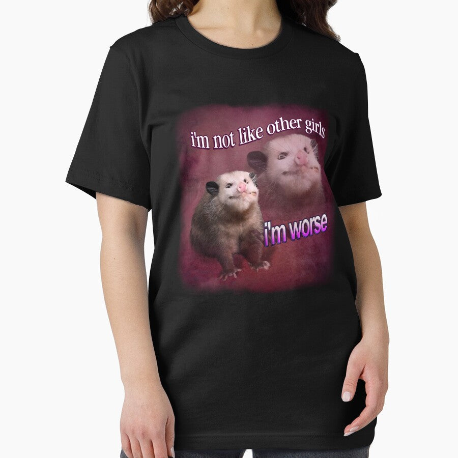 i'm not like other girls, i'm worse possum word art by HeatherMich59