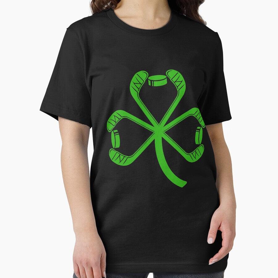 St Patrick's Day Ice Hockey Shamrock by VannaShanha