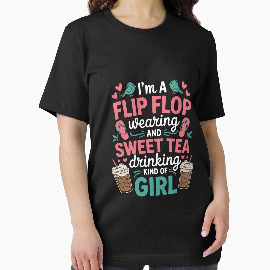 Flip Flop I'm a Flip Flops and Sweet Tea Kind of Girl Summer by Minoloinan