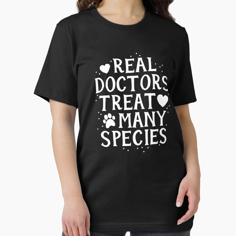 Real Doctors Treat Many Species Vet Tech Gift Veterinarian by 14thFloor