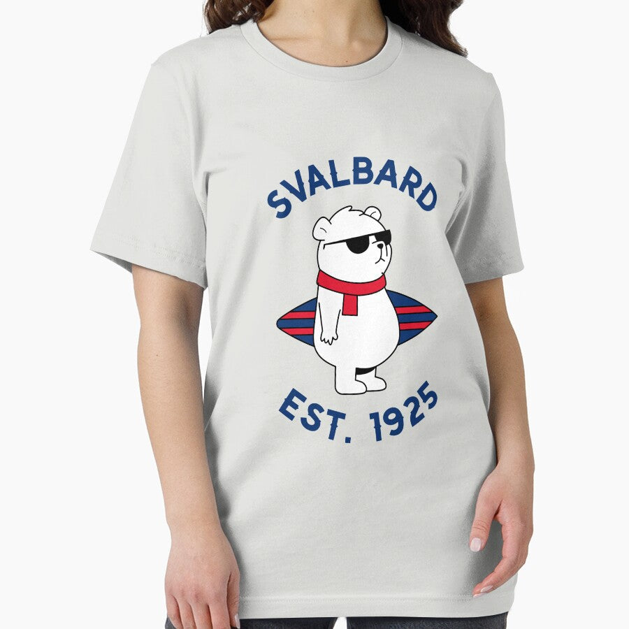 Svalbard Polar Bear in Sunglasses Holding Surf Board Streetwear by GraTEEtude Unisex