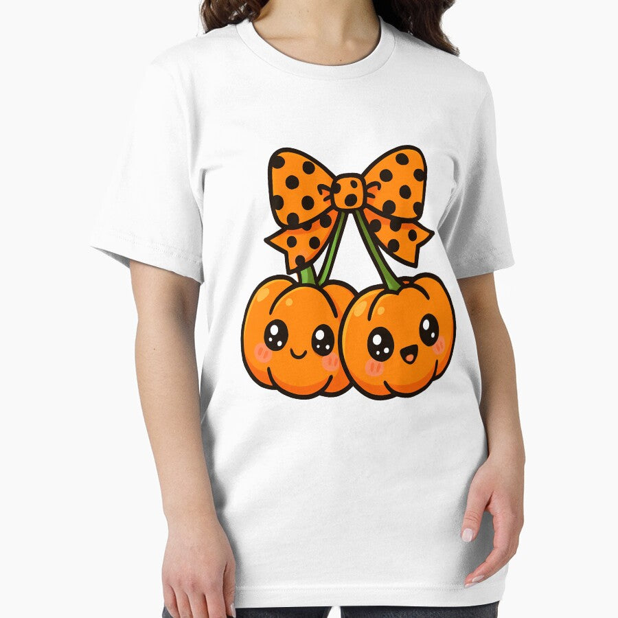 Kawaii Pumpkin With Polka Dot Bow Ribbon Halloween by thebest-2studio