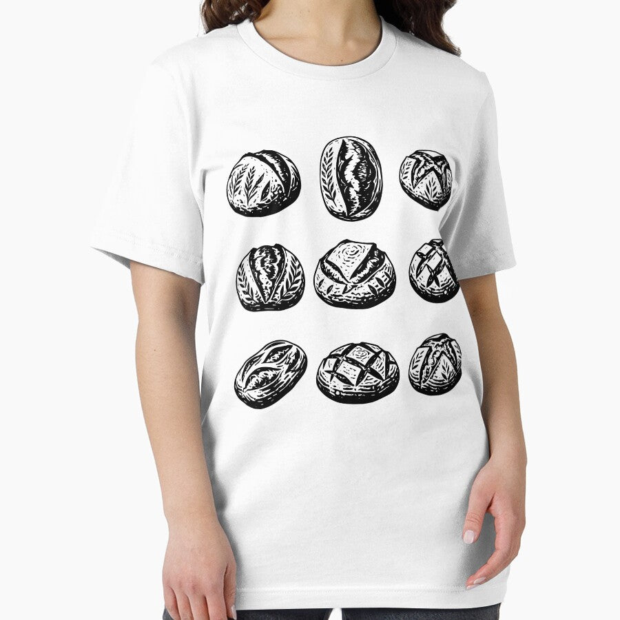 Vintage Unisex Tattoo Style Shirt Sourdough Bread Loaves by KeepCookingTees