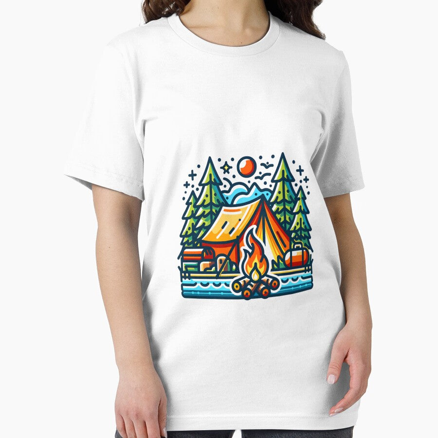 Outdoor Hiking Journey | T-Shirt, Sticker by NicolasGlowArt