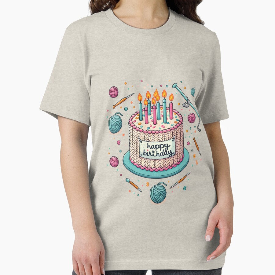 Happy birthday knitting lover cake by MommyVibeArts