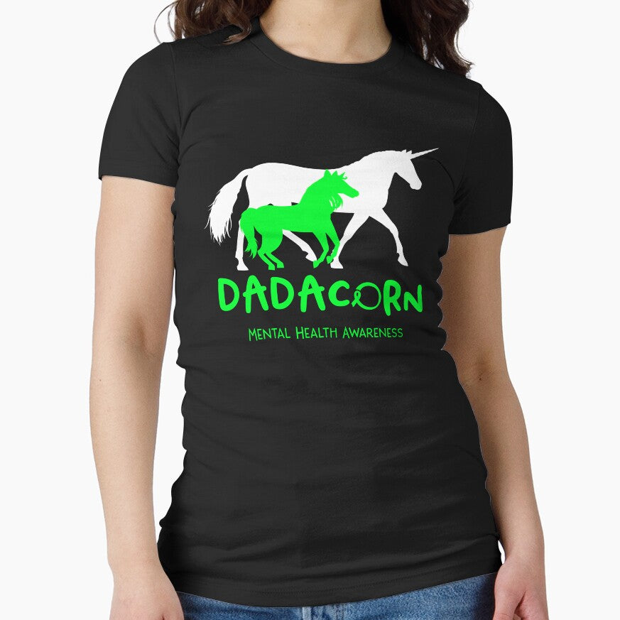 Mental Health Awareness Dad Unicorn Dadacorn Support Mental Health Warrior by RunningShop