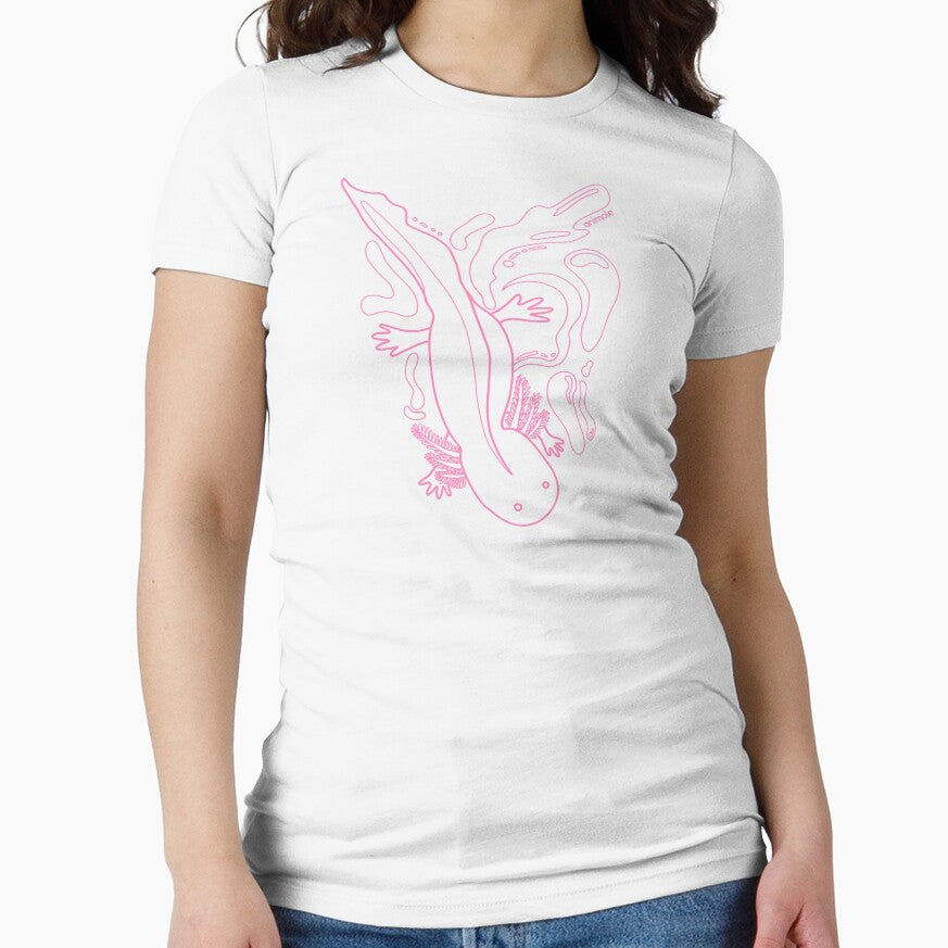 Minimalist Axolotl Line Art by AniMoleStudio