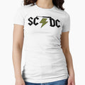 SC DC Crochet Hook Leopard Lightning Bolt Shirt | Funny Crochet Lover Tee | Rock and Roll Crocheter Gift | Crochet Mom Shirt | Crafty Woman Tee by ZenfiniteDesign