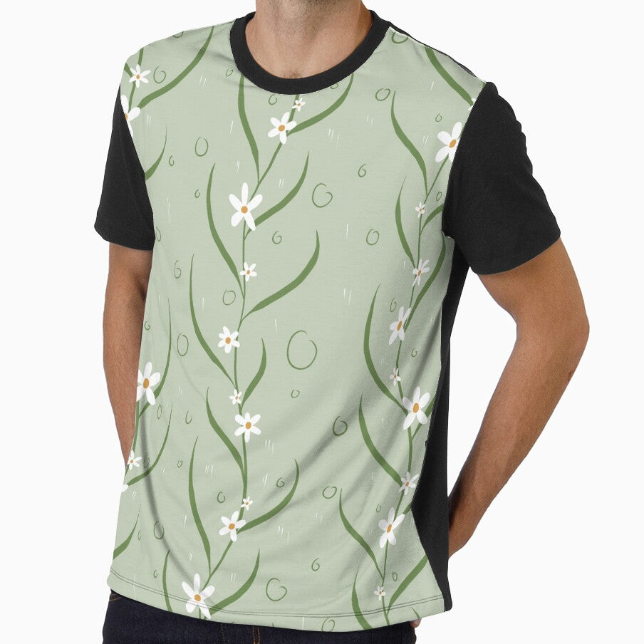 Minimalist Floral Vine Pattern by The Blue Crane Co.
