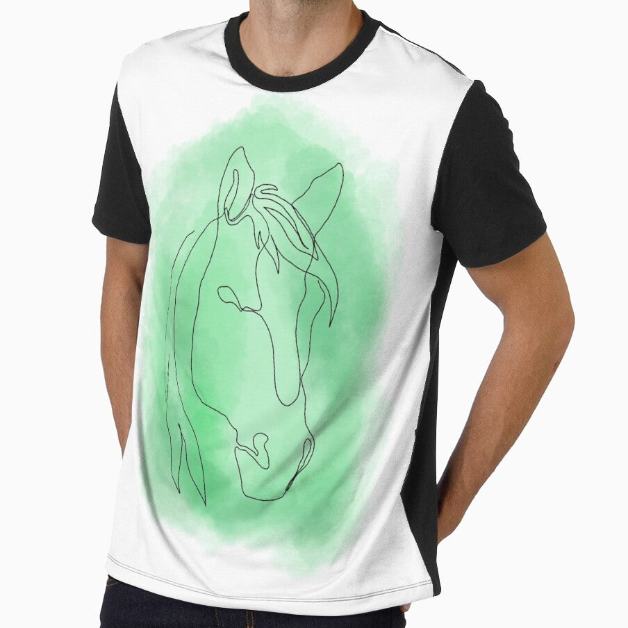 Green Horse Line Art by Ghost King Hollow