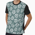 Hand Drawn Flower Pattern 140617 - Dark Green by Artberry