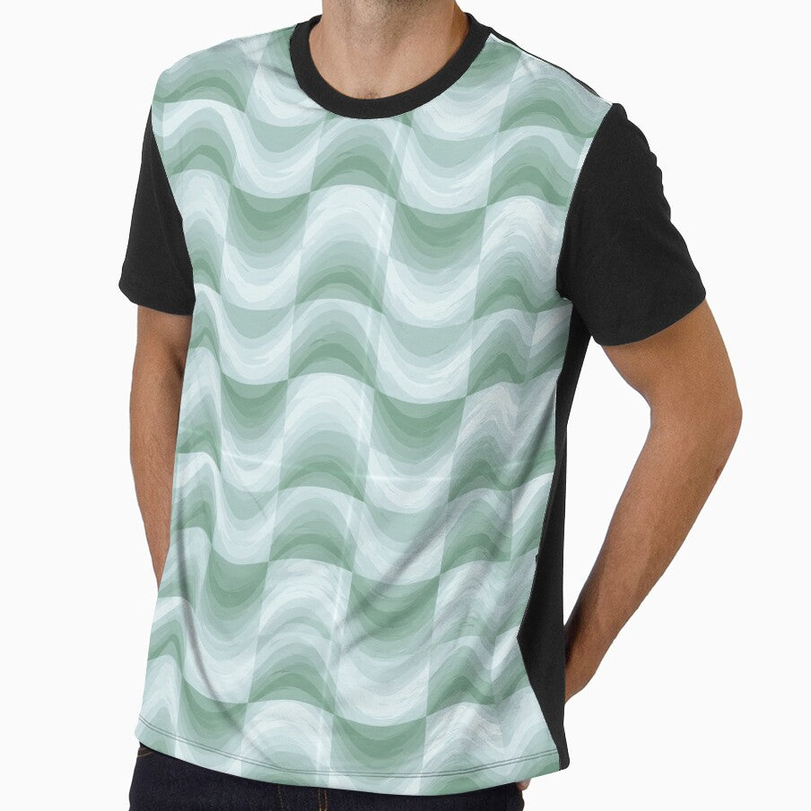 Seafoam Green Abstract Ripples by Piotrek0001