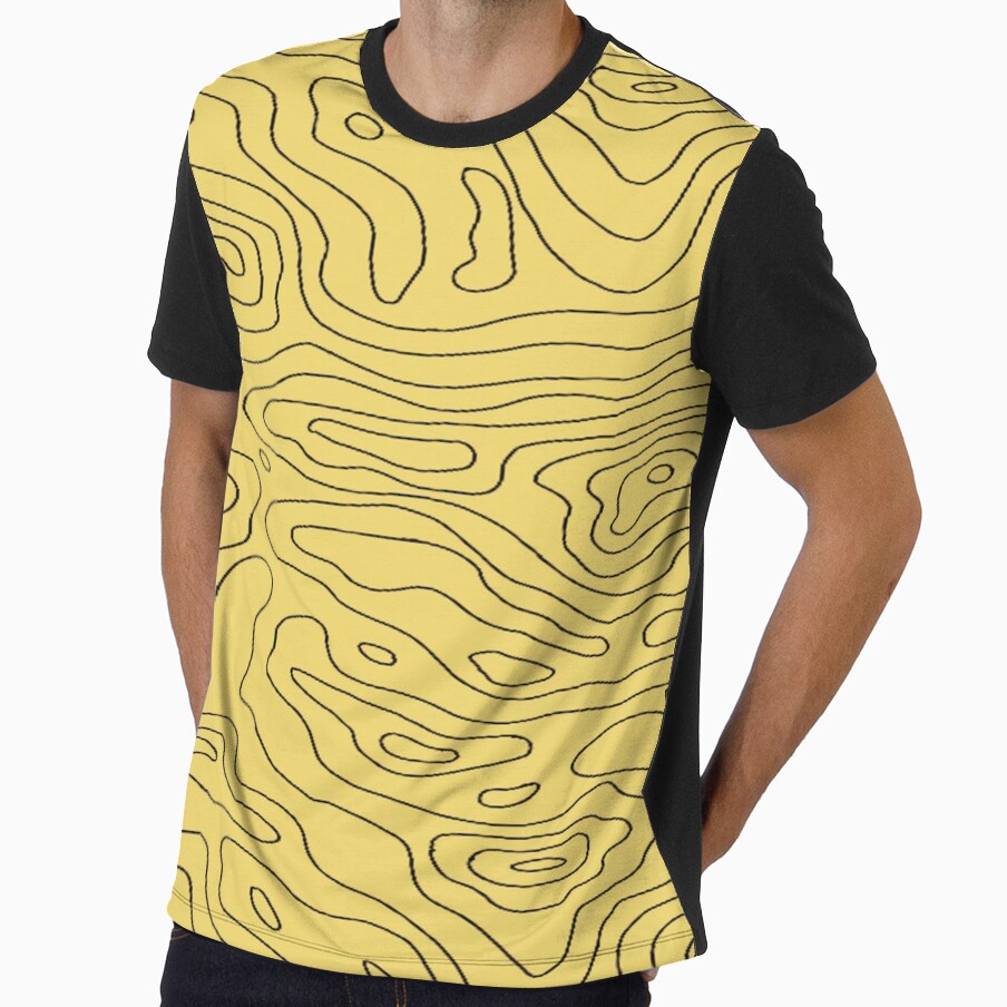 Yellow Marble Line Print by shopzarajade