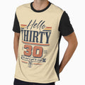 Copy of 30th Birthday Gift Hello Thirty. A perfect gift to celebrate your thirtieth birthday with style. Vintage style by illeN-Art-World