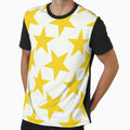 Yellow Star Pattern | Geometric Star Motif Design | Preppy Yellow Star | Retro Yellow Star Pattern | Minimalist Mustard Star Print | Cute Yellow Starry Design | Classic Star Shape Pattern by VivaFy
