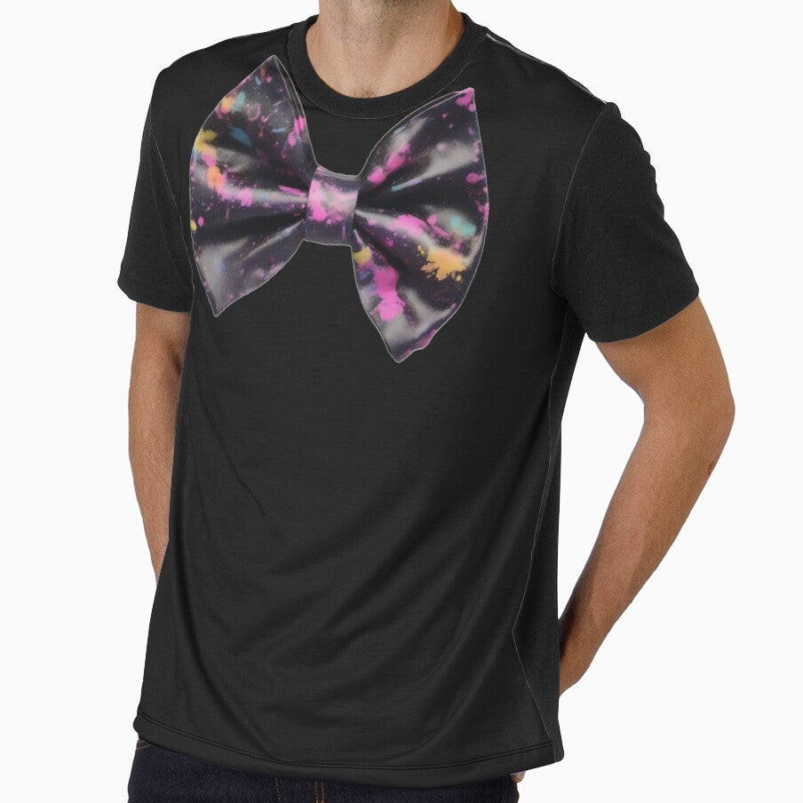 Black with Colorful Spots Coquette Bow by Pawel Oska