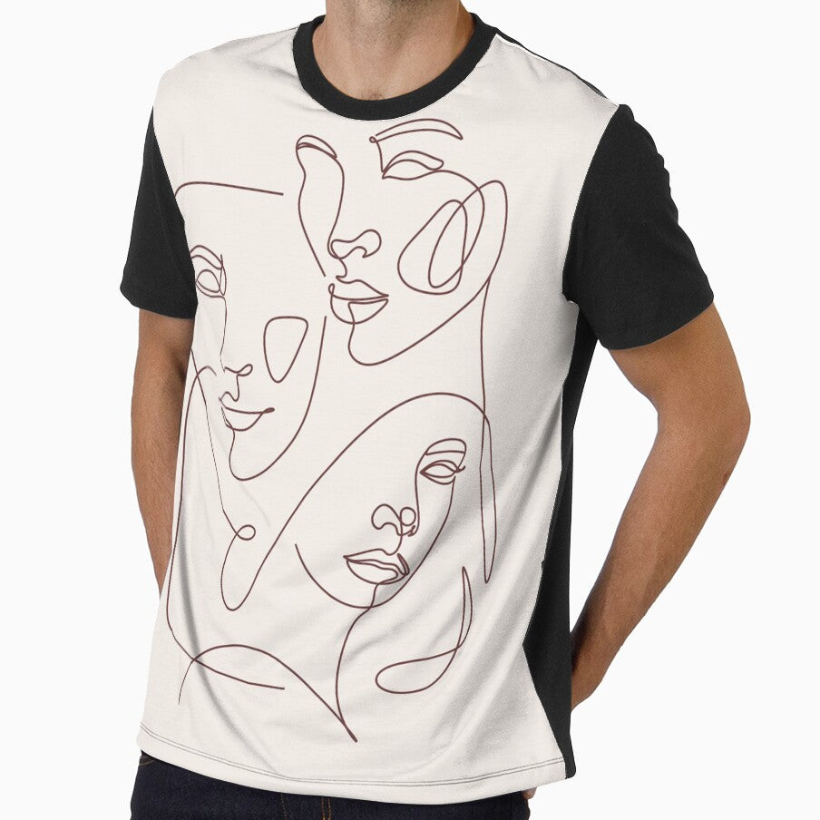 Line minimalist art. Abstract woman face line drawing. Line Art by OneLinePrint
