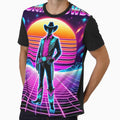 Neon Retro Galaxy - Cosmic Cowboy by Art-Arcade6