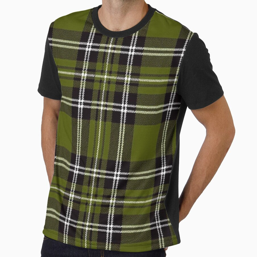 Y2K Olive Green and Black Plaid Pattern | Retro 2000s Grunge Tartan Aesthetic by BrontesWhimsyStore