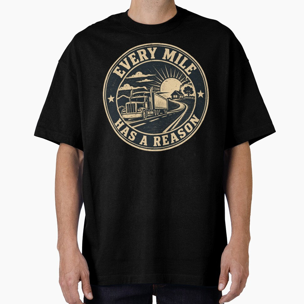 Every Mile Has A Reason - Vintage Trucker Gift by Haque Designs